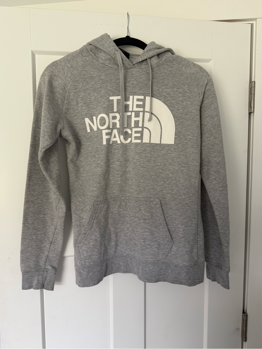 The North Face Light Gray Logo Pullover Hoodie